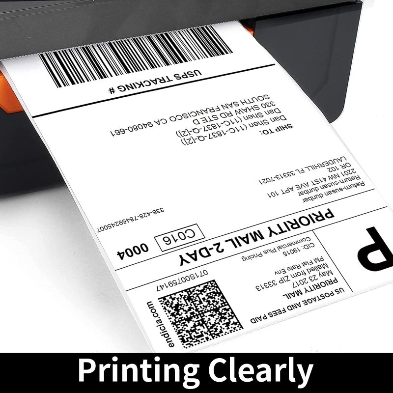 FungLam 4""X6"" Thermal Shipping Labels, 4X6 Labels,White Mailing Shipping Labels, Perforated, 250 Labels,Compatible with iDPRT, JADENS and Rollo. - Image 5